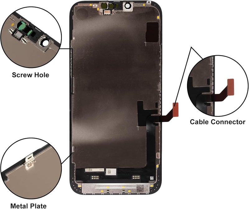 LL TRADER Screen Replacement for iPhone 14 6.1" LCD Retina FHD Display COF Touch Screen Digitizer with Repair Tool Kits, Waterproof Tape, Screen Protector (Truetone programable) New 2025 USA - Image 3